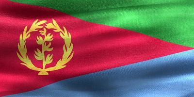 Eritrea-Flagge - realistische wehende Stoffflagge foto