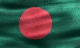 Bangladesch-Flagge - realistische wehende Stoffflagge foto