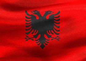 albanien-flagge - realistische wehende stoffflagge foto