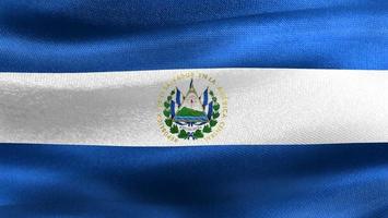 3d-illustration einer el salvador-flagge - realistische wehende stoffflagge foto