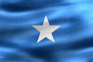 3D-Darstellung einer Somalia-Flagge - realistische wehende Stoffflagge foto