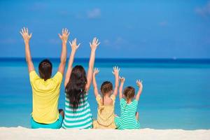 Familienurlaub am Strand foto