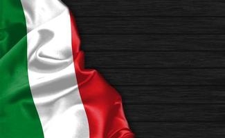3D-Rendering Nahaufnahme der italienischen Flagge foto