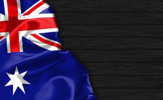 3D-Rendering Nahaufnahme der australischen Flagge foto
