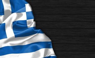 3D-Rendering Nahaufnahme der griechischen Flagge foto