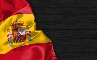 3D-Rendering Nahaufnahme der spanischen Flagge foto