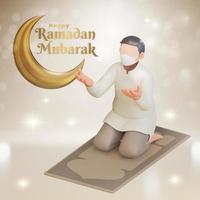 islamischer gruß ramadan mubarak kartendesign foto