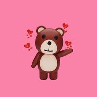 Teddybär-Valentinstag-Konzept foto