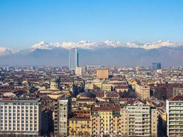 hdr-luftaufnahme von turin foto