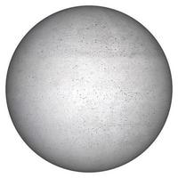 grauer Betonkugel weißer Hintergrund foto