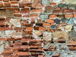 Hintergrund der alten Backsteinmauer. Ziegelwand Textur foto