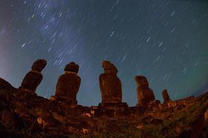Statuen auf der Isla de Pascua. Rapa Nui. Osterinsel foto