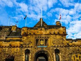 hdr edinburgh castle in schottland foto