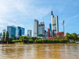 hdr-ansicht von frankfurt, deutschland foto