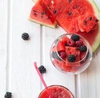 Sommerfruchtsalat aus Wassermelonenfleisch
