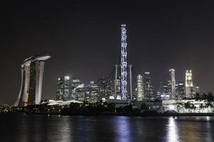 Singapur Stadt in der Nacht foto