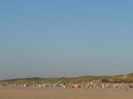 Sonnenuntergang am Strand der Insel Juist foto