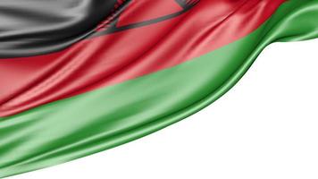 Malawi-Flagge isoliert auf weißem Hintergrund, 3D-Darstellung foto
