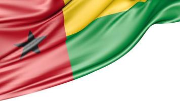 Guinea-Bissau-Flagge isoliert auf weißem Hintergrund, 3D-Darstellung foto