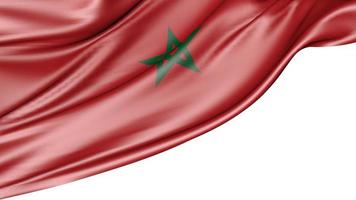 Marokko-Flagge isoliert auf weißem Hintergrund, 3D-Darstellung foto