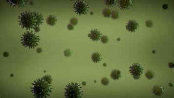 Coronavirus Covid-19-Ausbruch und Coronaviren Influenza-Hintergrund als gefährliche Fälle von Grippestämmen als pandemisches medizinisches Gesundheitsrisikokonzept mit Krankheitszelle als 3D-Rendering foto