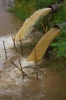 Wasserfluss stoppt Kanalisation. foto