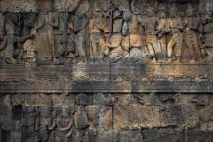 Artefaktdetails im Borobudur-Tempel Yogyakarta foto