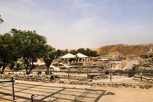 ein blick auf die antike römische stadt beit shean in israel foto