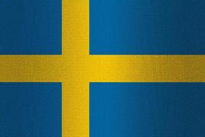 Flagge von Schweden auf Stein foto