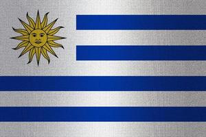 Flagge von Uruguay auf Stein foto