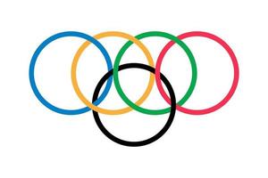 Ringe im olympischen Stil. enthält Beschneidungspfad.