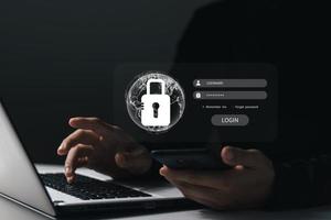 Grundlagen der Cybersicherheit, Prävention digitaler Kriminalität durch anonyme Hacker, Sicherheit personenbezogener Daten sowie Bank- und Finanzwesen. foto