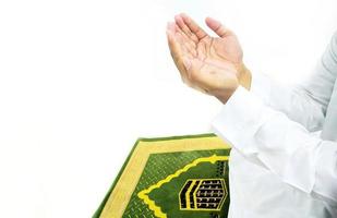 betende Hände. islamischer Hintergrund foto
