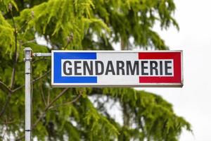 dreifarbiges Gendarmeriezeichen foto