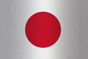 flagge von japanisch auf stein foto