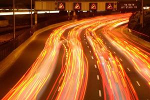 Autobahn Abend Hauptverkehrszeit foto