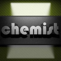 Chemikerwort von Eisen auf Kohlenstoff foto