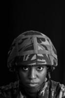 weibliches Soldatenporträt foto