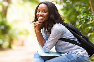 weibliche afroamerikanische Studentin foto