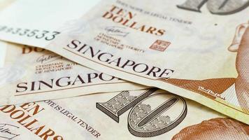 Singapur Dollar Bargeld Papier Banknote. asiatische Geldwährung. foto
