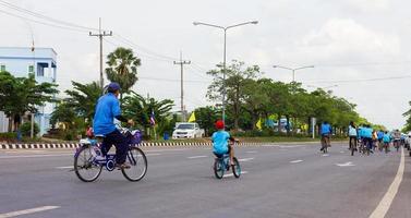 Radfahren für die Gesundheit in Thailand. foto