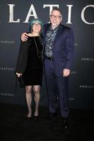 los angeles, feb 13 - ann vandermeer, jeff vandermee bei der annihilation los angeles premiere im village theater am 13. februar 2018 in westwood, ca foto