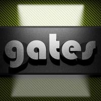 Gates Wort aus Eisen auf Kohlenstoff foto