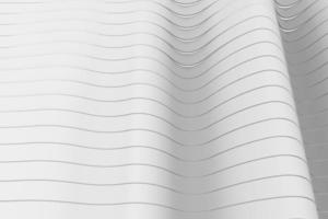 weiße Oberfläche aus Wellenlinien. abstrakte Bewegung 3D-Rendering Hintergrunddesign foto
