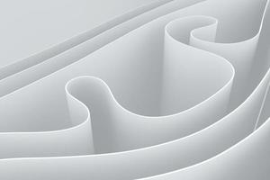 minimalistische geschwungene Form 3D-Darstellung. Bewegung saubere Textur. einfacher Designhintergrund foto