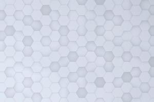 abstrakter weißer Hexagonhintergrund. Technologie 3D-Darstellung foto