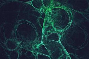 abstrakte 3D-Darstellung von flüssigen Neonwellen. futuristische hintergrundvisualisierung foto