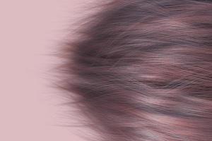 braune glatte haare fließen 3d-rendering. abstrakter Frisurhintergrund. lockige Modetextur