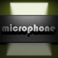 Mikrofonwort aus Eisen auf Kohle foto