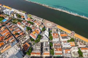 recife, pernambuco, brasilien, apr 2022 - luftaufnahme des marco zero parks foto